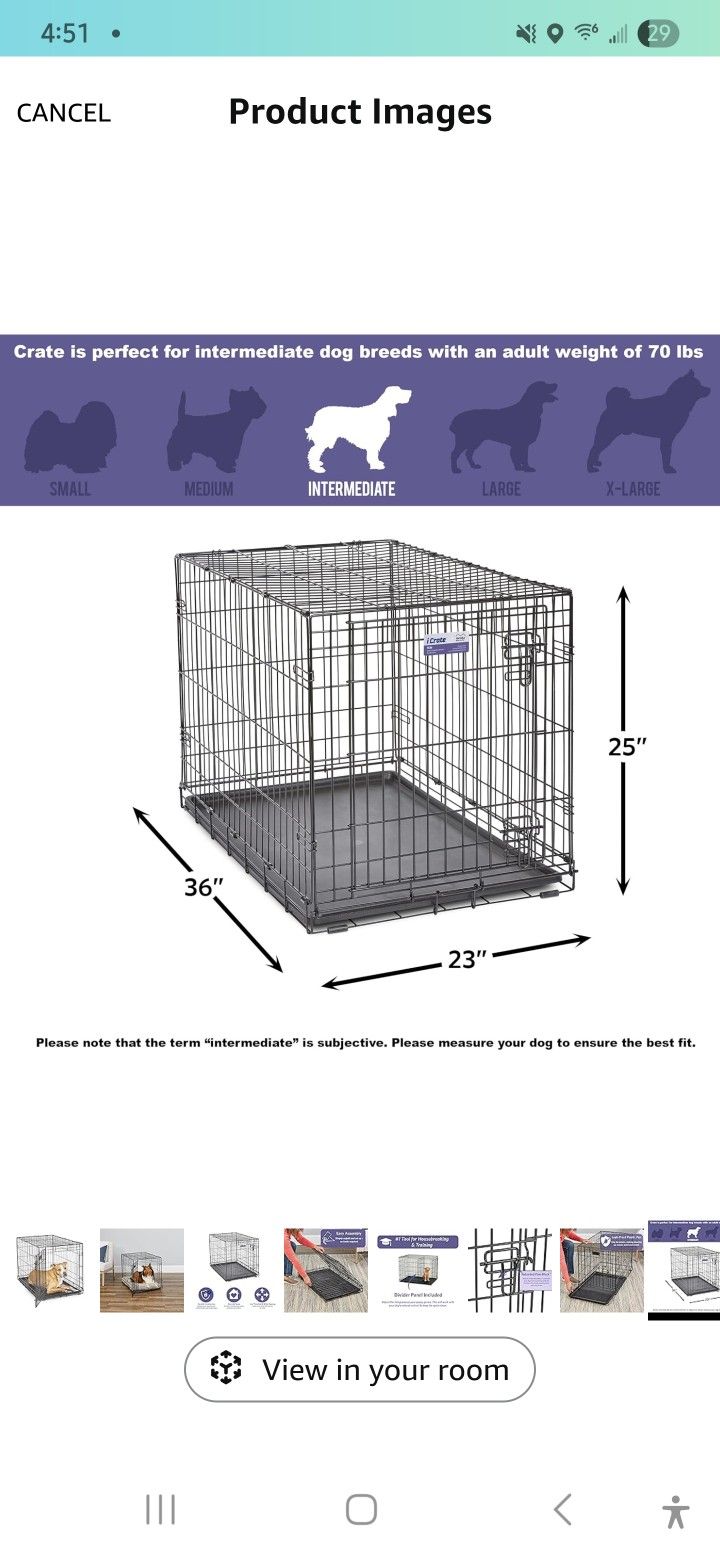 Medium Metal Dog Crate