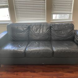 Genuine Leather Sofa Couch 