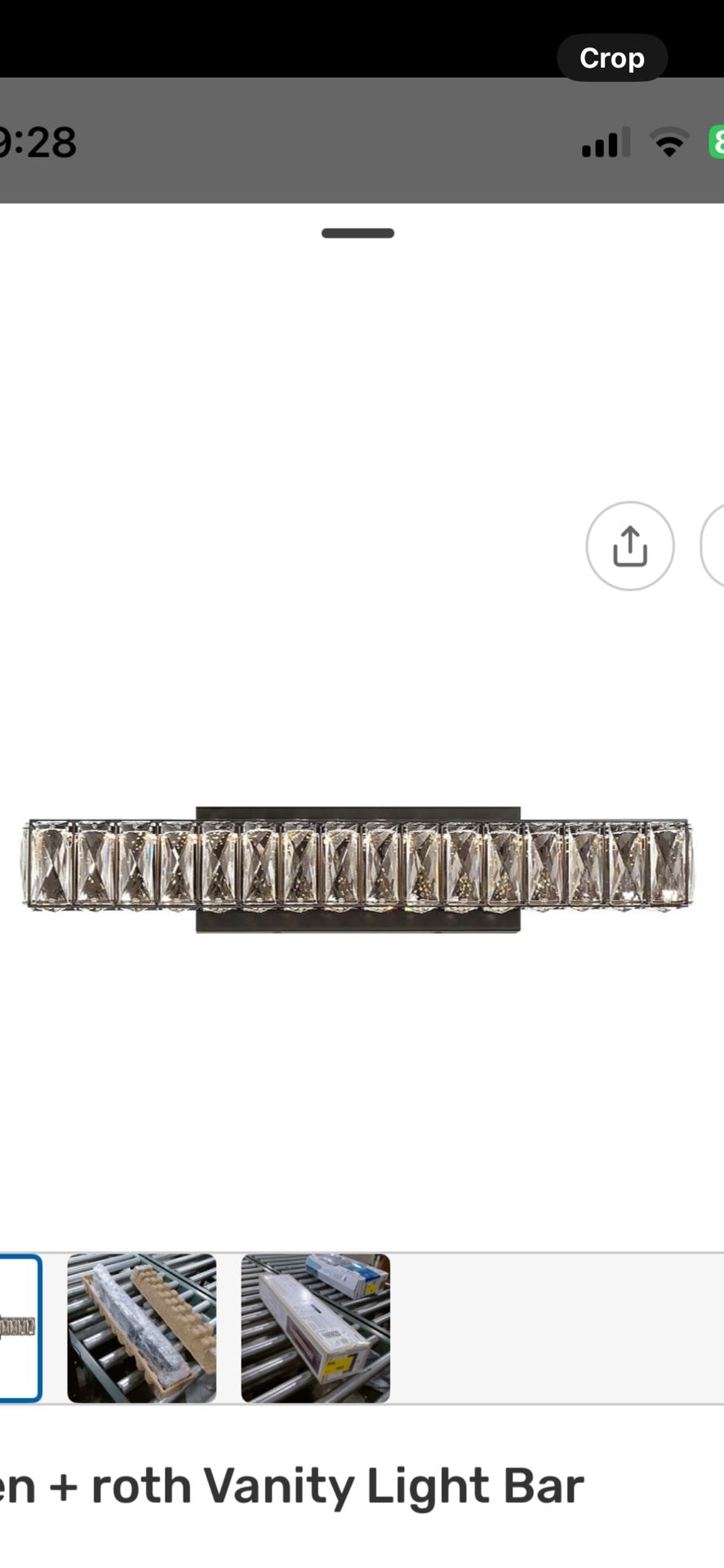 Allen+Roth Aurelis 24.3” Matte Black Glam Vanity Light Bar