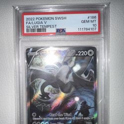 Pokemon 2022 Lugia V 186/195 Alt Art Silver Tempest GEM MINT PSA 10 