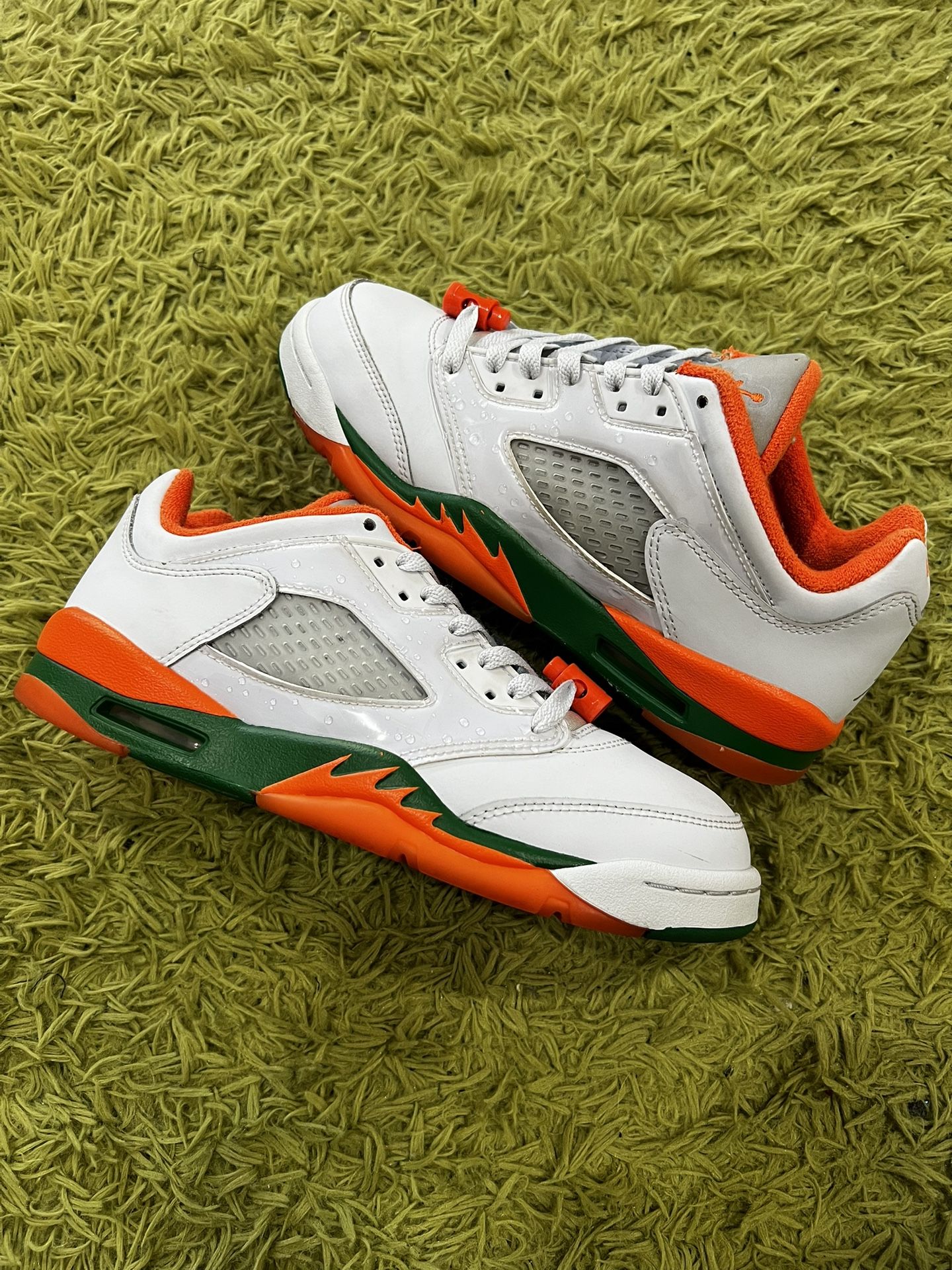 VNDS Jordan 5 Low Retro Miami Hurricanes GS Size 7y NO BOX