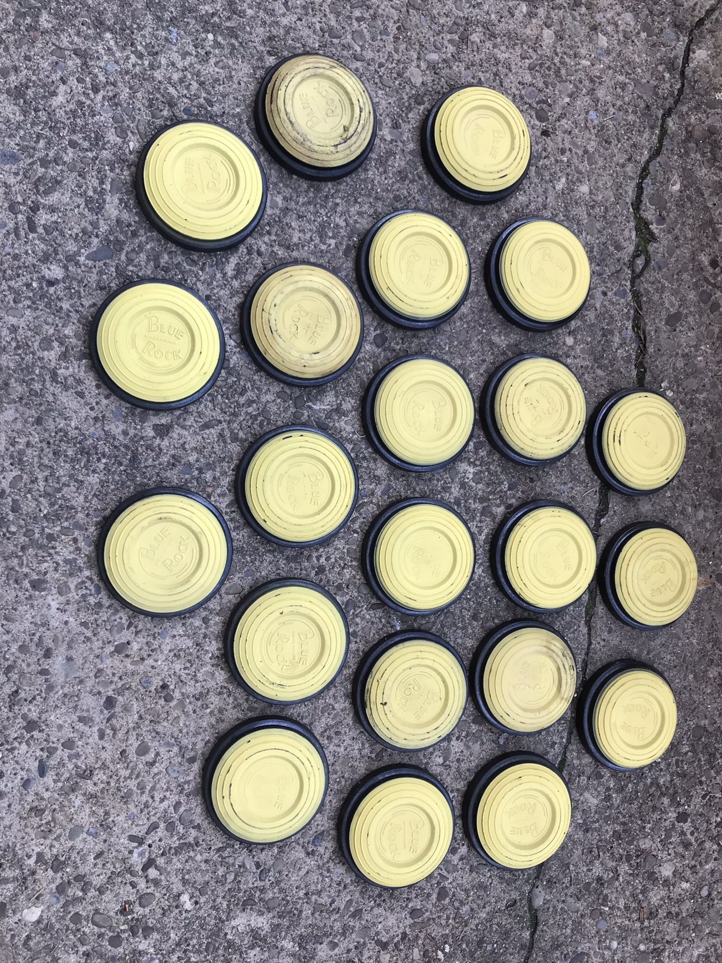1950s Blue rock clay pigeons