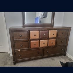 Apothecary Brown Dresser W/Optional Mirror