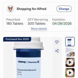 Furosemide-dog medication