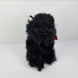 Vintage Russ Berrie Black Scottish Terrier Plush 8" Stuffed Animal Puppy Dog Toy