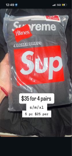 supreme boxers S/M/XL $35