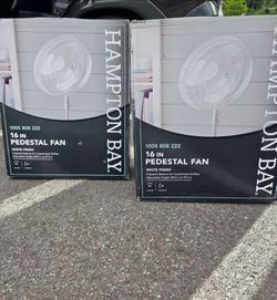 NEW Hampton Bay 16” Oscillating Pedestal Fan (2left)