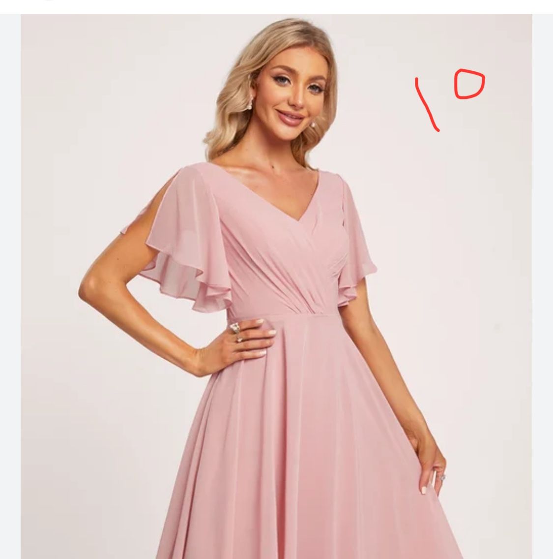 Long Pink Formal Dress, Prom, Bridesmaid Size 10