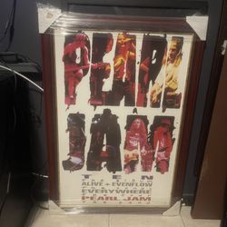 1992 Pearl Jam Alive Ten Framed Poster
