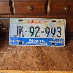 Jalisco Mexico 🇲🇽 License Plate. 