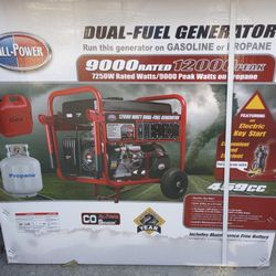 Dual Fuel Generator 12000w New