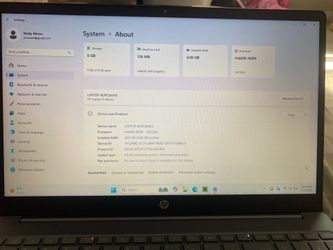 HP laptop intel 15in screen