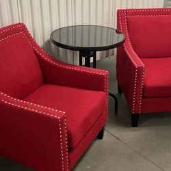 Chairs, Red Chairs, Matching Pair $100!!! Each, New Condition