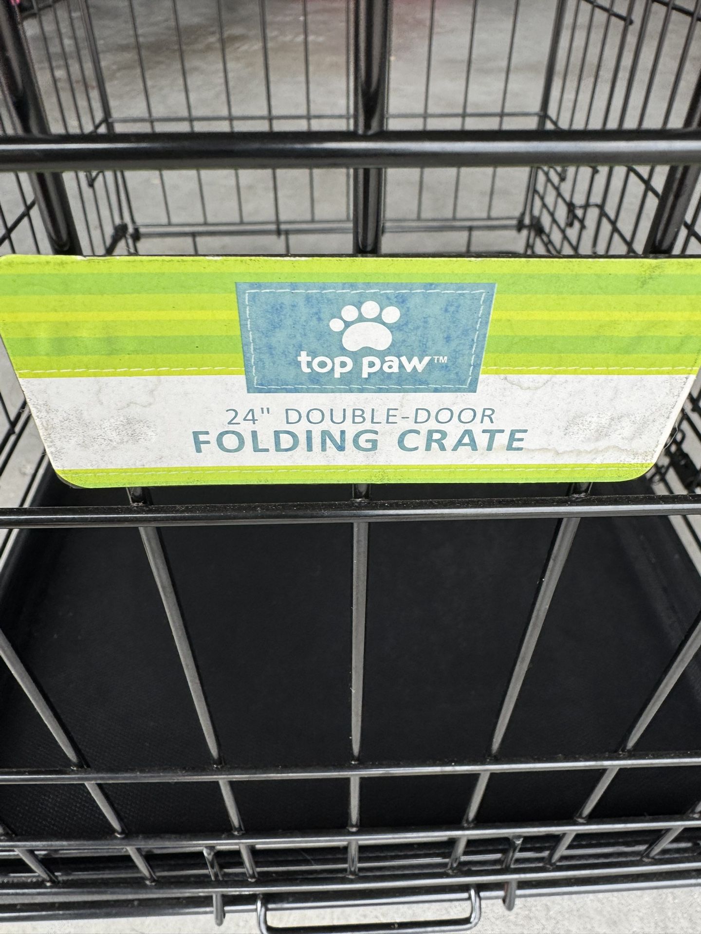Double Door Folding Wire Dog Crate 24inch