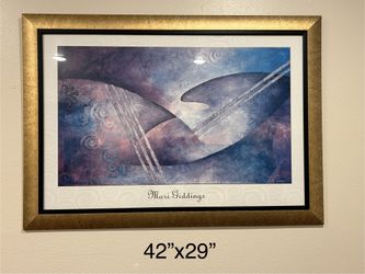 Abstract Painting Print W/frame