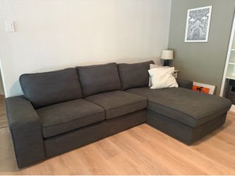 IKEA KIVIK 3-Seat Sofa Sectional with Chaise Longue – Dark Gray / Anthracite