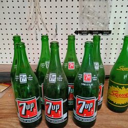 Vintage 1950 soda bottles (10)