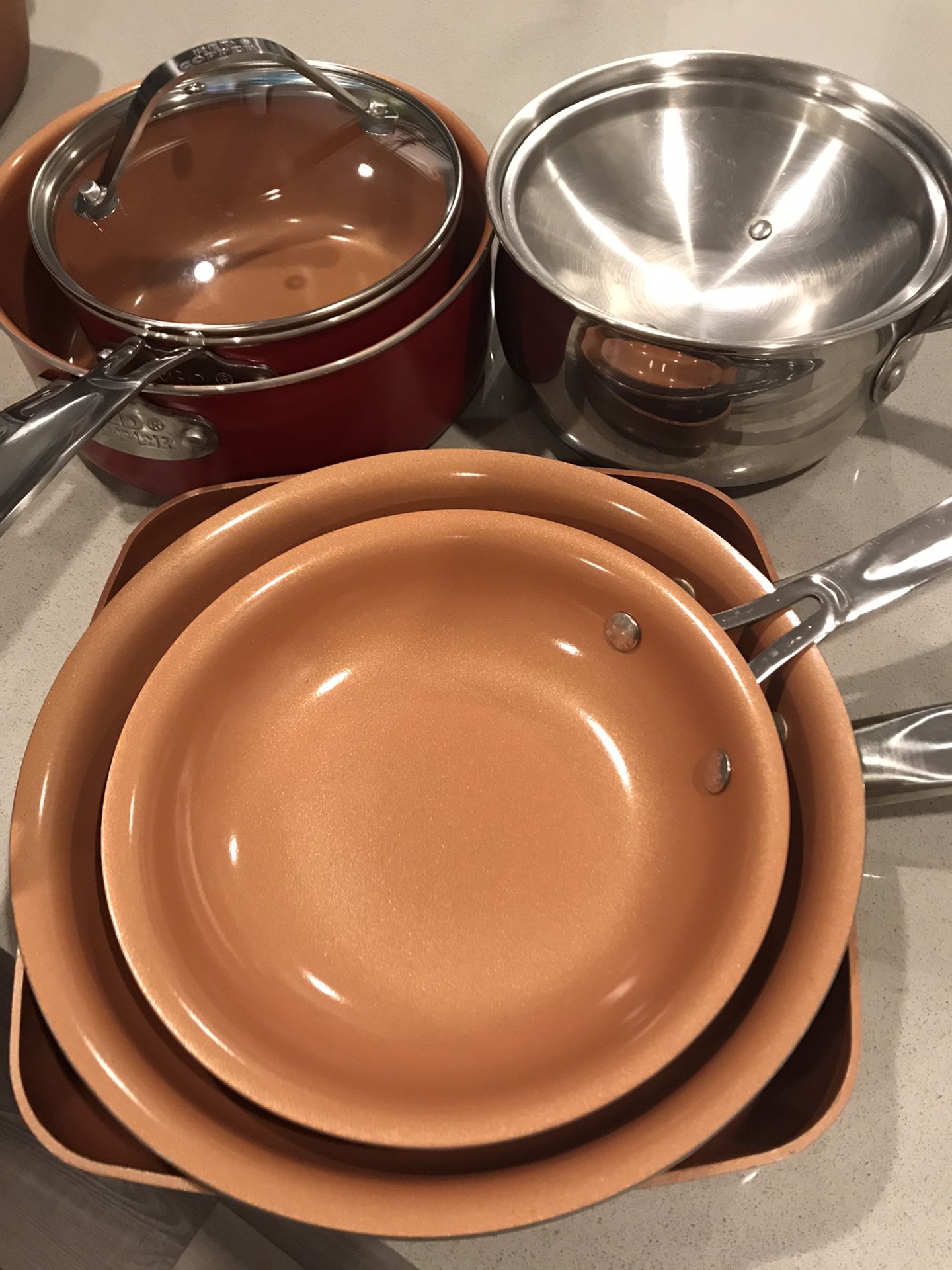 Red Copper Pots & Pans