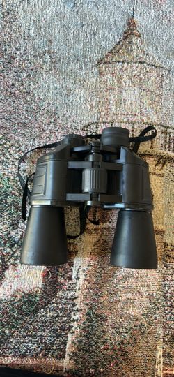 Black Full-Size Binoculars with Neck Strap