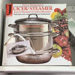 Deluxe 18/10 Stainless Steel Multipurpose Juicer & Steamer (8L) – Used Once, Like New