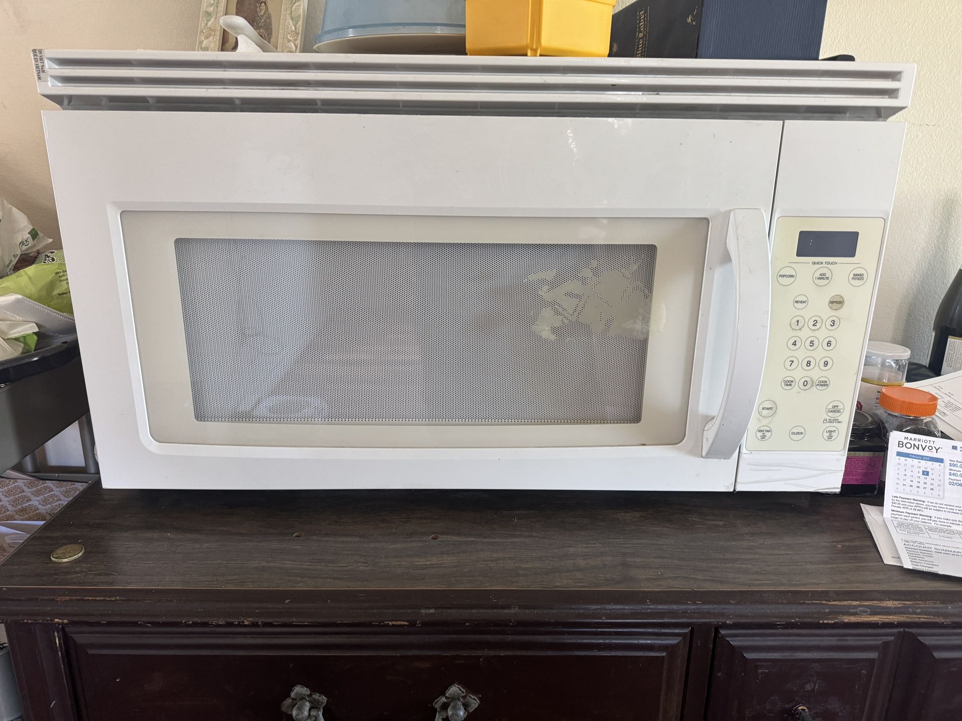 Microwave over oven works good