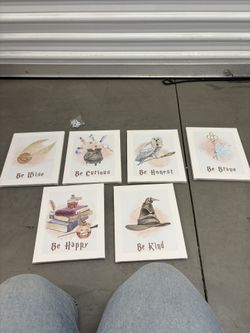 Set of 6 Canvas Wall Art Prints – Harry Potter