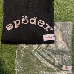 *BRAND NEW* SP5DER HOODIE "VVS BLACK" L