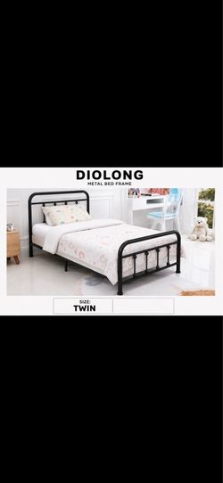 Diolong Twin Metal Bed Frame
