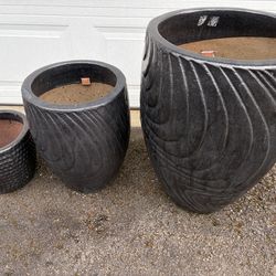 Campania high-end planters with garden orb