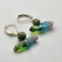Rainbow Quartz Earrings 