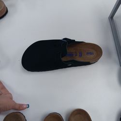 Birkenstock Black Suede Size 39 Unisex 