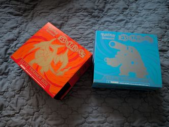 Pokémon empty elite trainer boxes code cards and player guides