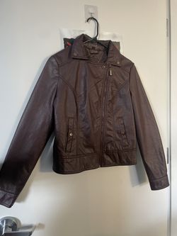 Burgundy Leather Snug Jacket 