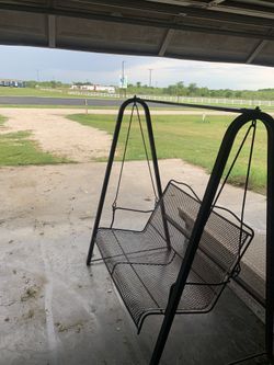 Patio Swing And Chairs