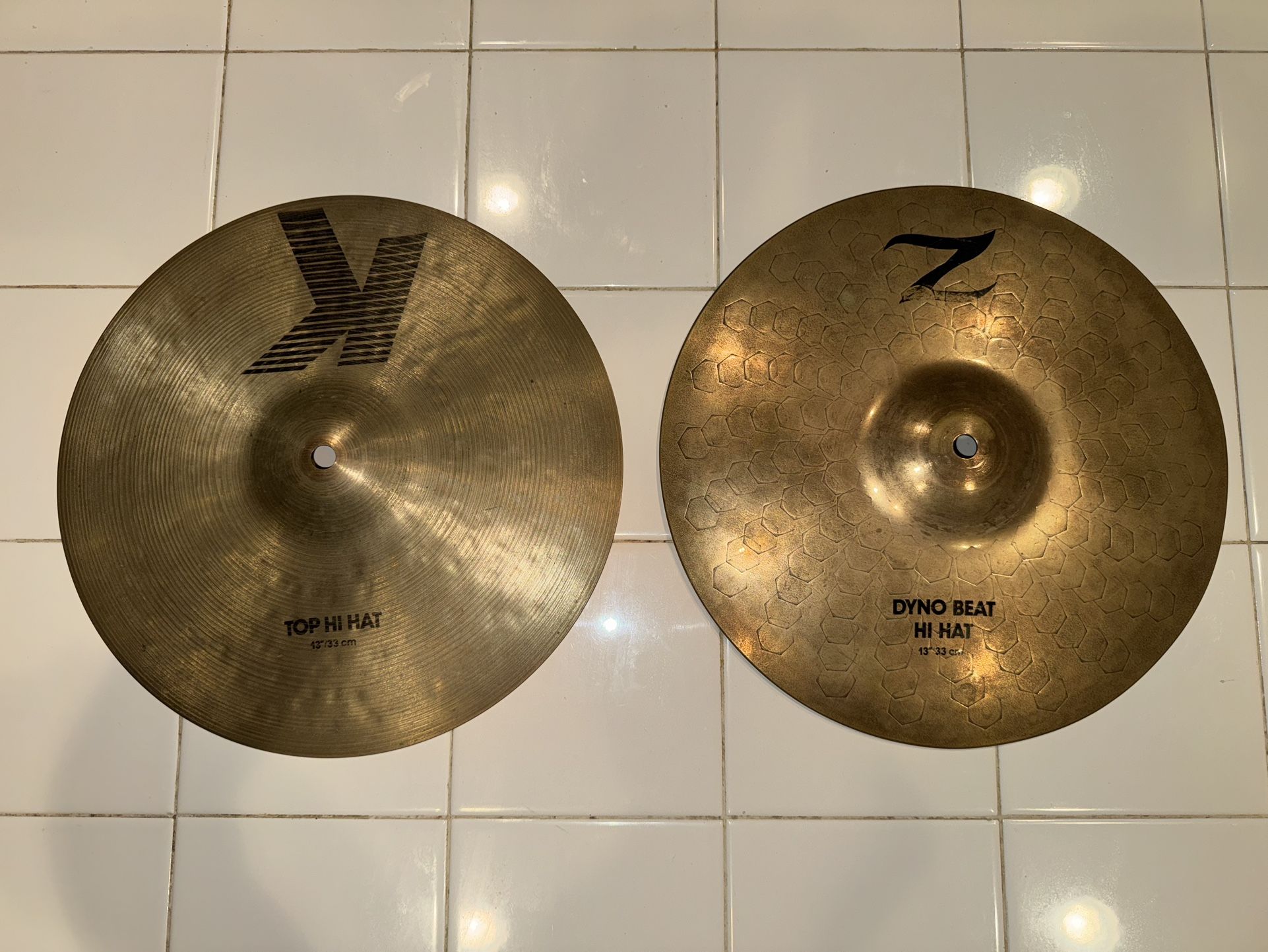 13” Vintage Zildjian K/Z Hihat Pair - IAK Era - 757g/1441g