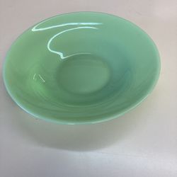 Green Milk Glass Bowl-Jadite