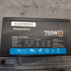 PowerSpec Model #PS 750BSM 750W Power supply.