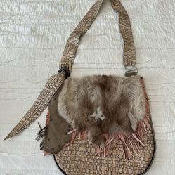 Purse With Real Fur and Leather
