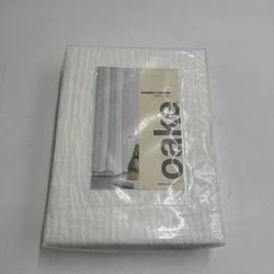 Oake Textured Matelasse Shower Curtain 72x72 White 100% Cotton Macy’s NEW