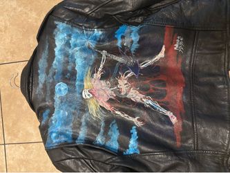 Custom Wilson leather vintage motorcycle jacket