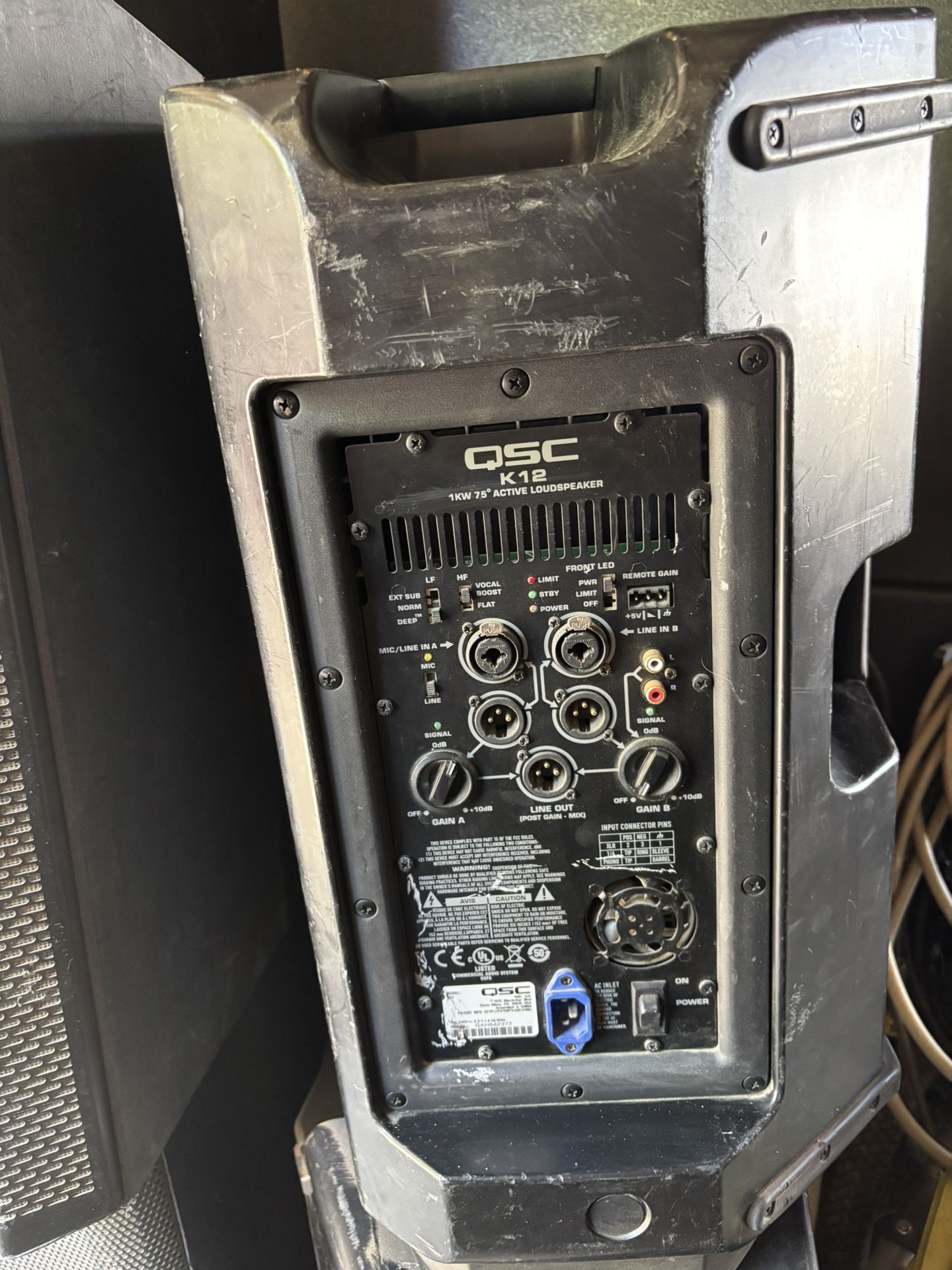 QSC K Series 12 — 1000 watts per pair For 1000 individually at 600