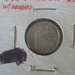 1854 Seated Liberty Dime With Arrows  Key Date...Nice