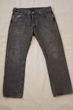 Levi's 501 Black Wash Straight Leg Jeans Men's W34 L30 Egypt Made 100% Cotton