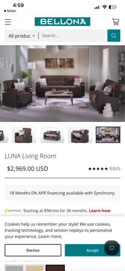 Bellona luna couch set
