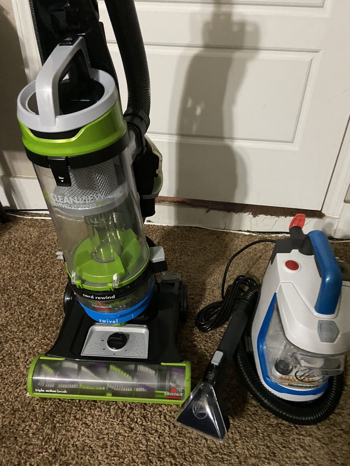 BUNDLE BISSELL Swivel Cord Rewind AND HOOVER SPOT REMOVER & UPHOLSTERY