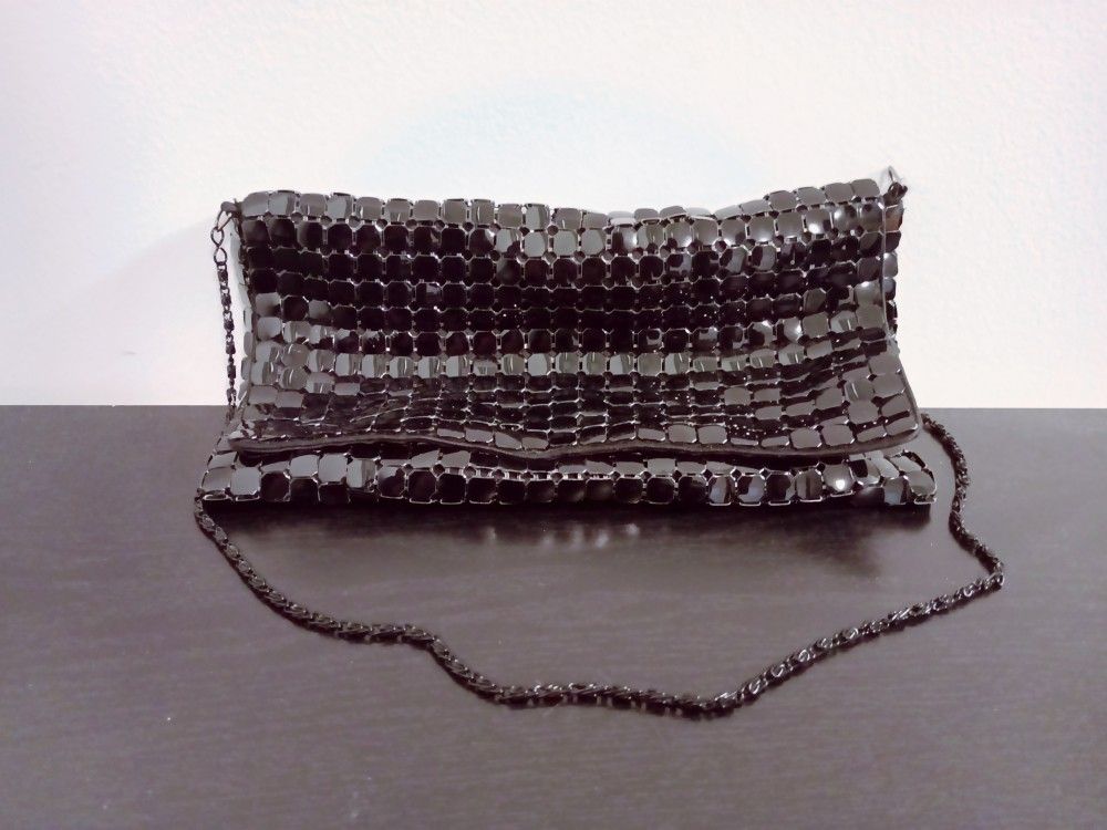 20s Inspired Black Clutch Bag