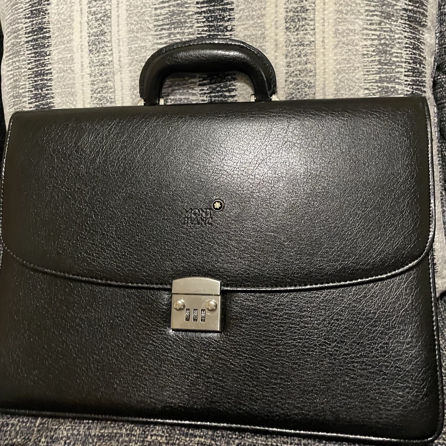 MontBlanc Black Leather Briefcase Code Lock for Sale in Key Largo FL OfferUp