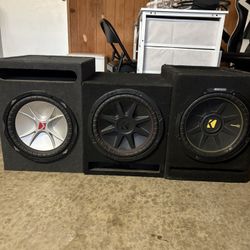 3 Kicker 12” Subwoofers in Ported Boxes-Loud And Clean Bass