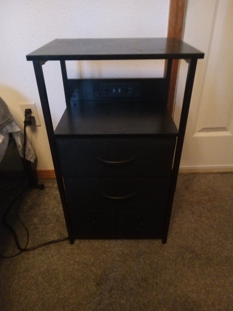 Side Table With Charging dock 