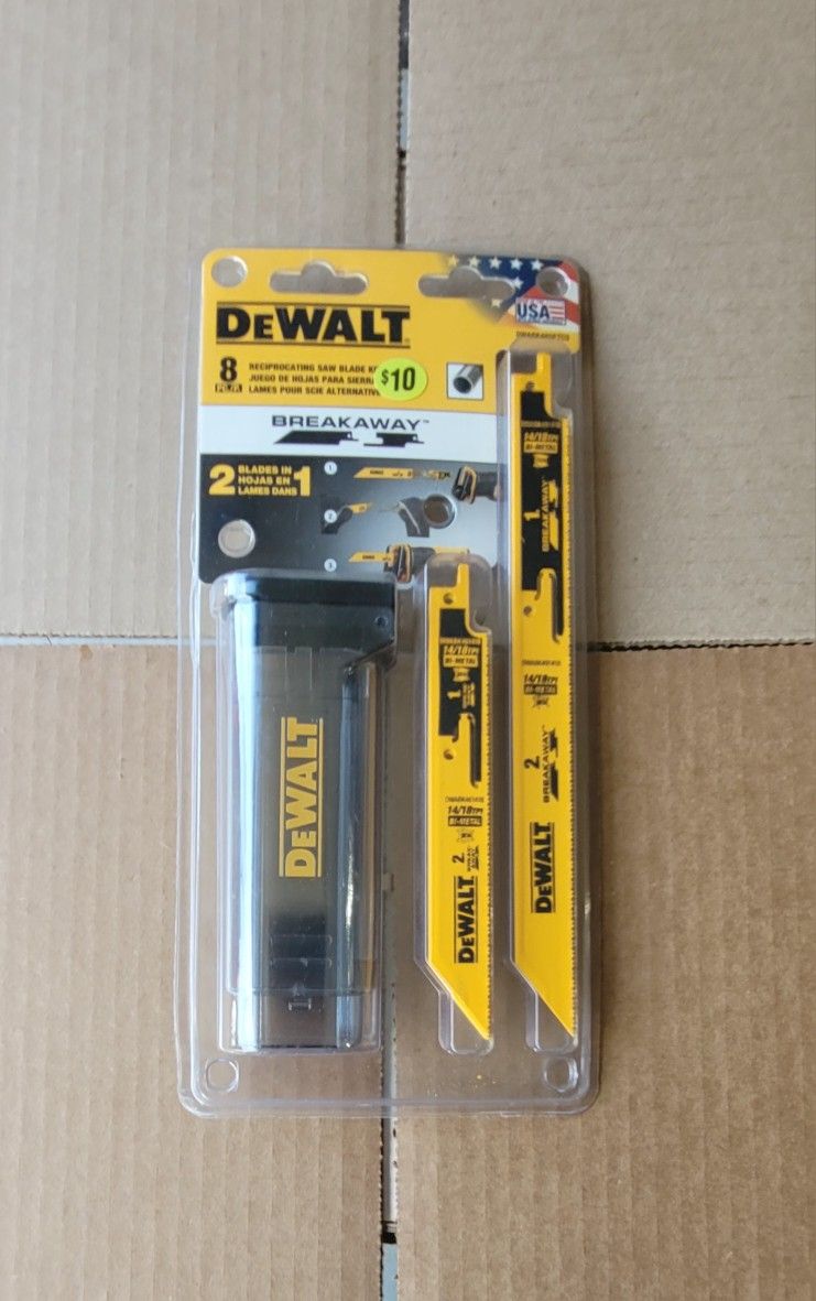 8 Piece DEWALT Breakaway Reciprocating Saw Blades
